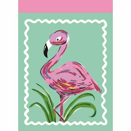 NUNC PATIO SUPPLIES 13 x 18 in. Flamingo Polyester Garden Flag NU3456867